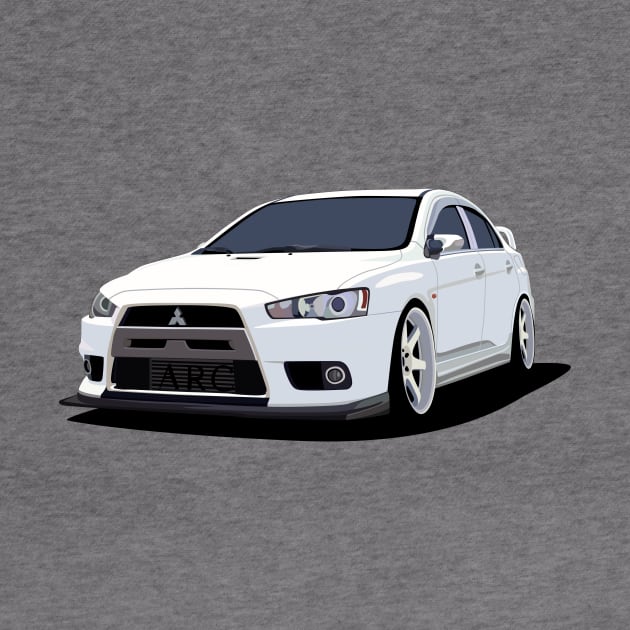 Evo X Cartoon by ToonMyRide